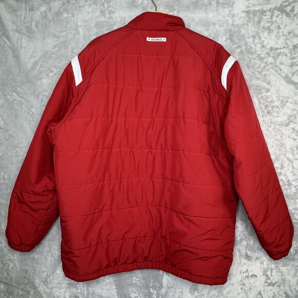 Arkansas Razorbacks Jacket Mens XL Red NCAA Nike Full Zip Puffer Insulated - Picture 2 of 12